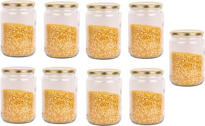 AFAST Glass Honey Jar  - 700 ml(Pack of 9, Clear)