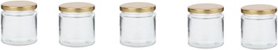 AFAST Glass Cookie Jar  - 50 ml(Pack of 5, Clear)