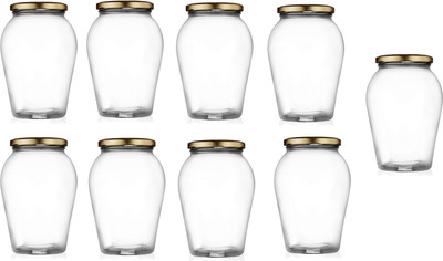 AFAST Glass Honey Jar  - 1000 ml(Pack of 9, Clear)