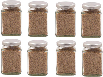 AFAST Glass Pickle Jar  - 250 ml(Pack of 8, Clear)