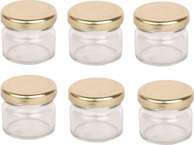 AFAST Glass Pickle Jar  - 40 ml(Pack of 6, Clear)