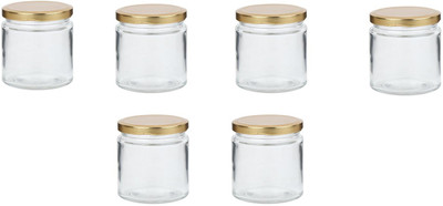 AFAST Glass Cookie Jar  - 50 ml(Pack of 6, Clear)