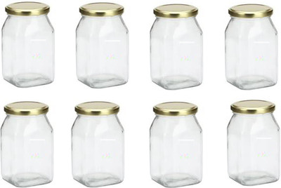 Somil Glass Utility Container  - 200 ml(Pack of 8, Clear)