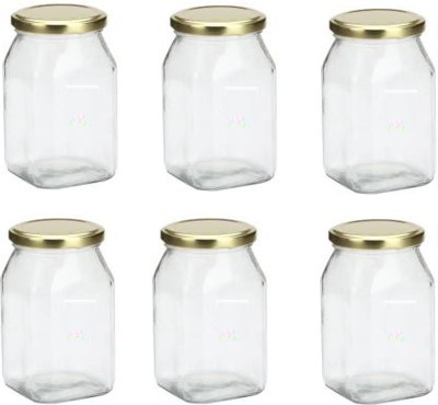 1st Time Glass Milk Container  - 300 ml(Pack of 6, Clear, White)
