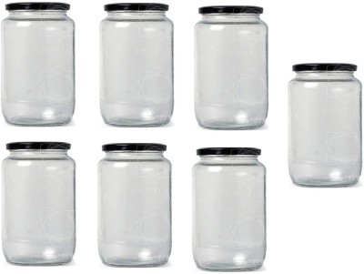 Somil Glass Utility Container  - 1000 ml(Pack of 7, Clear)