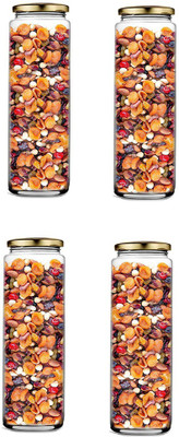 AFAST Glass Pickle Jar  - 400 ml(Pack of 4, Clear)