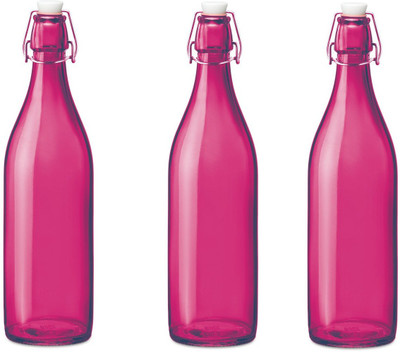 AFAST Glass Honey Jar  - 1000 ml(Pack of 3, Pink)