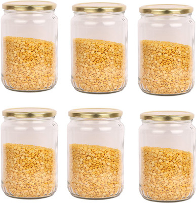 AFAST Glass Utility Container  - 1000 ml(Pack of 6, Clear)