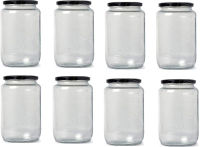 AFAST Glass Utility Container  - 400 ml(Pack of 8, Clear)