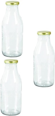 1st Time Glass Milk Container  - 500 ml(Pack of 3, Clear, White)