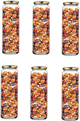 AFAST Glass Pickle Jar  - 500 ml(Pack of 6, Clear)