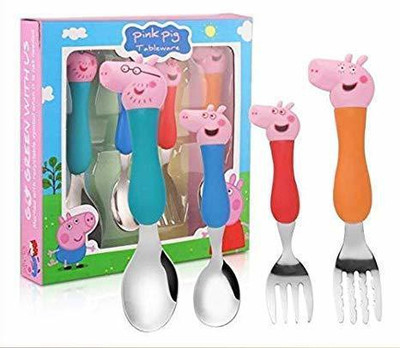 KoolPlays Plastic Cutlery Set(Pack of 4)