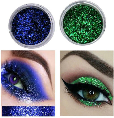 Libline Eye Shadow Glitter Powder And Nail Art Decoration set of 2 4 g(MULTICOLOR)