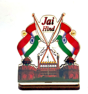 WOLCH lal kila indian flag Double Sided Wind Car Dashboard Flag(Plastic)