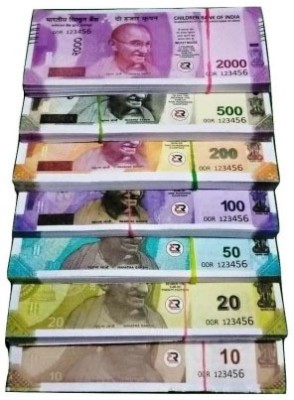 MSN Combo Nakli Note) Playing Indian Currency Notes for Fun Paper Kids fake currency Gag Toy(Multicolor)