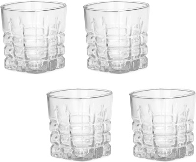 Somil (Pack of 4) Multipurpose Drinking Glass -B874 Glass Set Water/Juice Glass(200 ml, Glass, Clear)