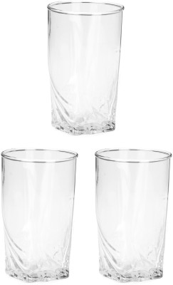 Somil (Pack of 3) Multipurpose Drinking Glass -B909 Glass Set Water/Juice Glass(300 ml, Glass, Clear)
