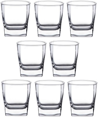 AFAST (Pack of 8) E_FNGlass-T8 Glass Set Water/Juice Glass(180 ml, Glass, Clear)