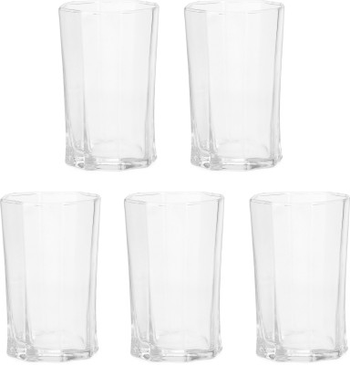 Somil (Pack of 5) Multipurpose Drinking Glass -B851 Glass Set Water/Juice Glass(200 ml, Glass, Clear)