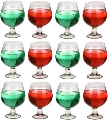 AFAST (Pack of 12) E_Wine-M12 Glass Set Wine Glass(300 ml, Glass, Clear)