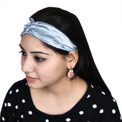 NNR SATIN SILK CROSS BAND Head Band(Silver)