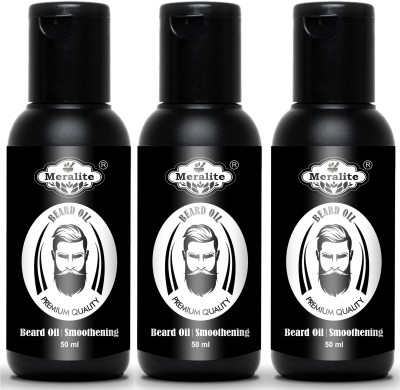 Meralite Advanced Beard Growth Oil for Men (SLS & Parabean Free) 50ml (Pack of 3) Hair Oil(150 ml)