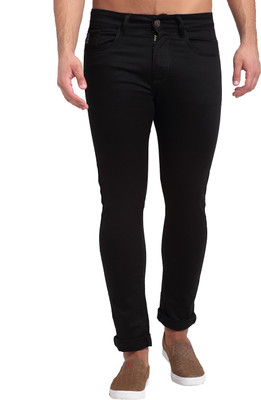 LOUIS STITCH Slim Men Black Jeans