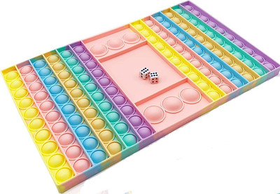 Aganta Pop It Game Board Games Popits Push Bubble Big Pop It Ludo Toy Pop It Ludo Game With Dice Pop Sound Toy Fidget Toys Finger Popping Game Push Pop Sound Best Gifts For Children Pop Game Puppets PopIts Stress Relief Games(Multicolor)