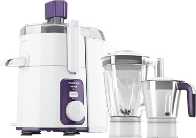 HAVELLS HEXO 2JAR 1000 Juicer Mixer Grinder (2 Jars, White)