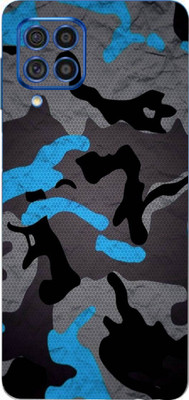 BUGGU Samsung Galaxy F62, samsung galaxy f62 Mobile Skin(Ultra Super Camouflage Blue Skin With High Matte Finish., Mobile Skin (Back+Side+Camera))