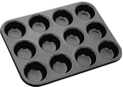 Dynore Carbon Steel Cupcake/Muffin Mould 12(Pack of 1)