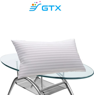 GTX Microfibre Sleeping Pillow Pack of 1 Stripes Premium pillow(White)