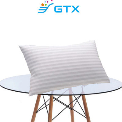 GTX Microfibre Sleeping Pillow Pack of 1 Stripes Premium pillow(White)