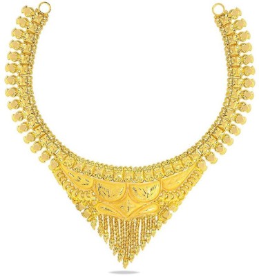 Candere by Kalyan Jewellers AMZN22922K Choker Yellow Gold Precious Necklace(22kt)