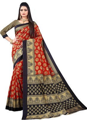 THE PRIVATE LABLE Woven Banarasi Art Silk Saree(Red)