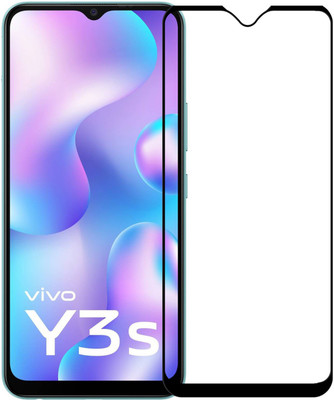 Karpine Edge To Edge Tempered Glass for Vivo Y3s, Vivo Y20T, Vivo Y12s 2021(Pack of 1)