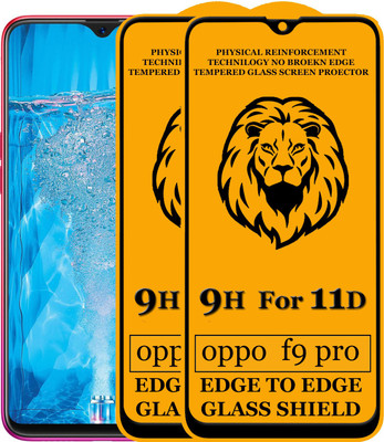 KING COVERS Tempered Glass Guard for Edge To Edge Tempered Glass for OPPO F9 Pro (Pack of 2)(Pack of 2)