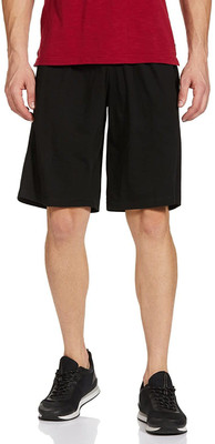 Jonney Solid Men Black Regular Shorts