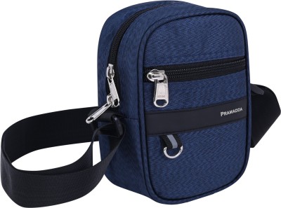 Pramadda Pure Luxury Blue Sling Bag Stylish Casual EDC Sling Bag for Men Women Daily Use | Chest Crossbody Bags for Boys Girls | Small Travel Side Bags for Hiking Trekking | Sports Running Cycling Bags | Messenger Bags for Office key Passport documents | Shoulder bags | Corporate gift items | Mobile