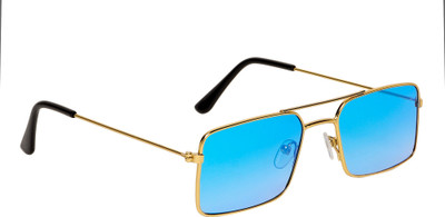 TheWhoop Rectangular Sunglasses(For Men & Women, Blue)