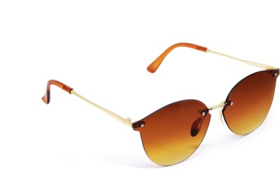 Volany Round Sunglasses(For Men & Women, Brown)