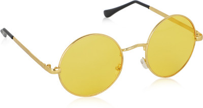 Yiweto Round, Sports Sunglasses(For Men & Women, Yellow)