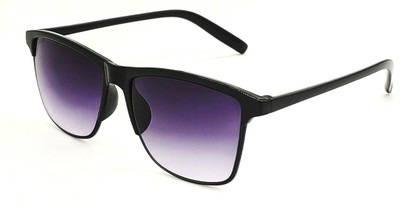 BAJERO Retro Square Sunglasses(For Men & Women, Black)
