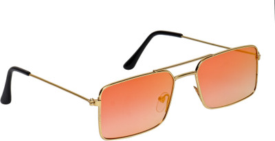 TheWhoop Rectangular Sunglasses(For Men & Women, Orange)