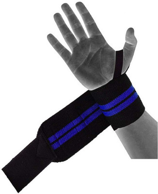 HRT Wrist Support Band with Thumb Loop for Gym/ Sports/ Fitness - Free Size Wrist Support