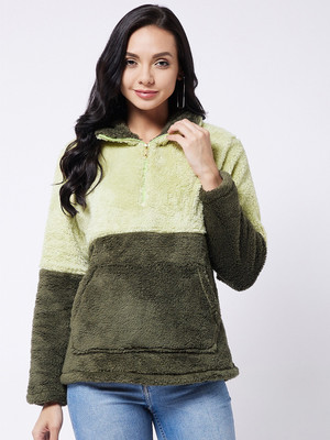 Modeve Full Sleeve Color Block Women Sweatshirt