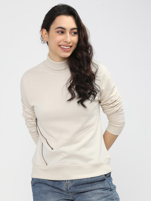 Tokyo Talkies Full Sleeve Solid Women Sweatshirt