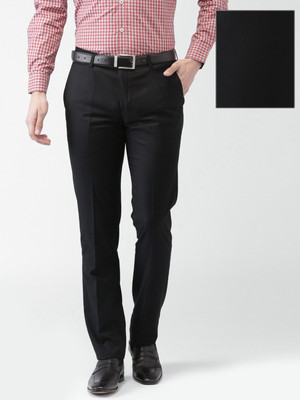 SYLZON Slim Fit Men Black Trousers
