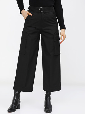 Tokyo Talkies Regular Fit Women Black Trousers