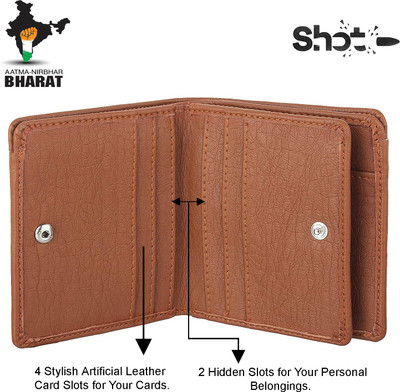Shiv Men Casual Black Artificial Leather Wallet(6 Card Slots)